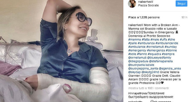 Incidente per Ornella Muti, Naike su Instagram: «Notte difficile»