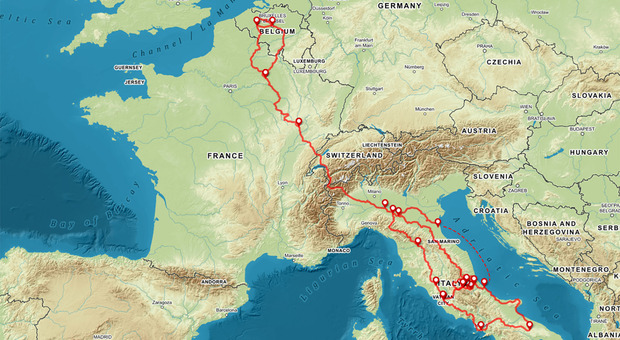 Cammino di Margherita, trekking di 6mila chilometri da Napoli al Belgio passando per Ascoli