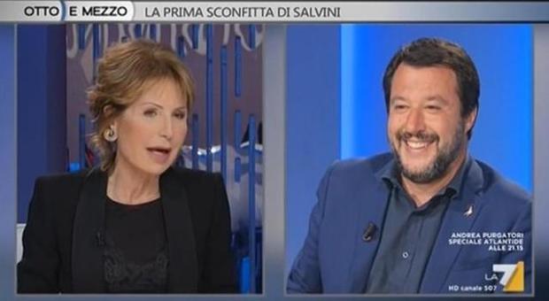 Gruber-Salvini, battibetto a Otto e mezzo: «Non è stato educato». «Le voglio molto bene»