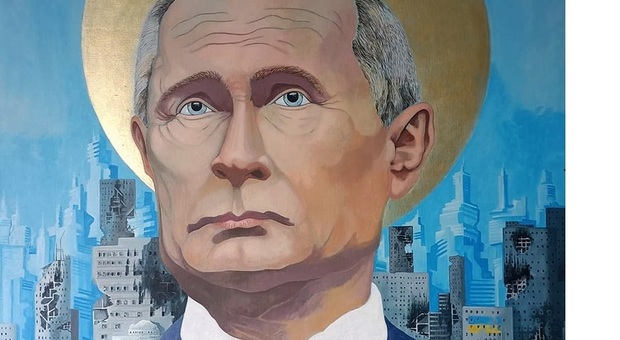 Bagarre alla mostra per il ritratto di Putin: arrivano i carabinieri, ma il quadro non si tocca