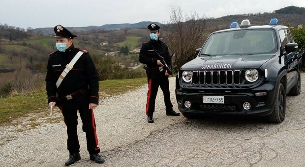 Un posto di controllo dei carabinieri