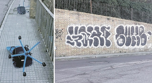 Baby vandali padroni del Pincio: ennesimo raid con scritte e lancio di sedie e mattoni