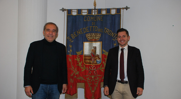 Antonio Spazzafumo, sindaco di San Benedetto, e Marco Fioravanti, sindaco di Ascoli Piceno