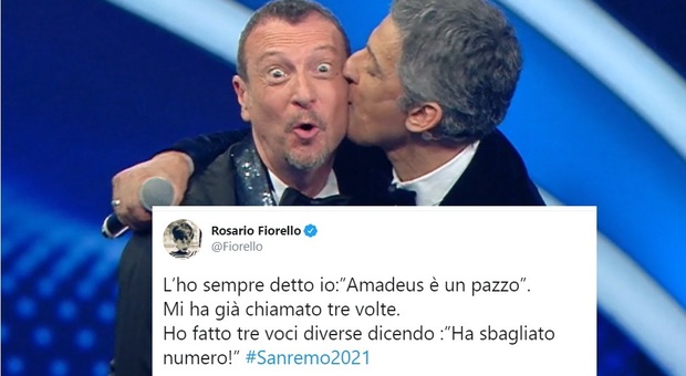 Amadeus al lavoro per Sanremo 2021, arriva la conferma di Fiorello: «E' un pazzo»