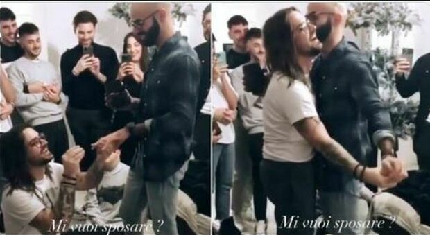 Valerio Scanu si sposa, il video della proposta di matrimonio al compagno Luigi Calcara, ingegnere della Sapienza