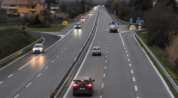 Il tratto fanese a 4 corsie della superstrada Fano-Grosseto