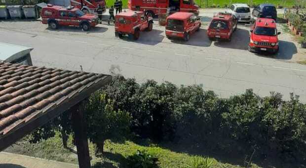 Le squadre di soccorso impegnate sulle colline di Pesaro