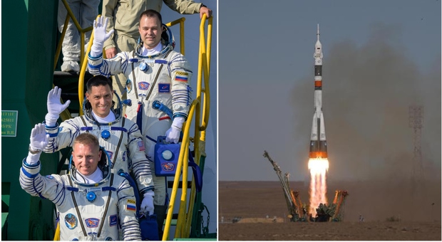 La pace nello spazio, un americano e due russi sulla Soyuz diretta alla stazione spaziale affidata a Samantha Cristoforetti