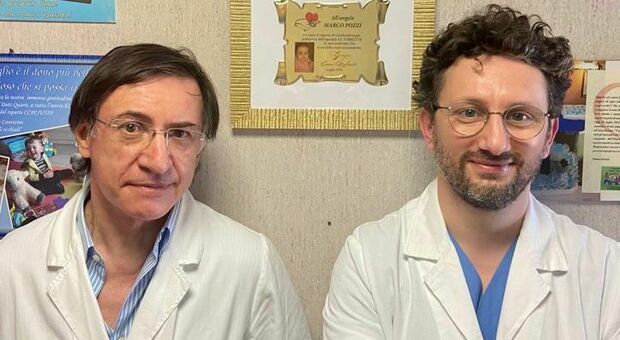 Il professor Marco Pozzi e il dottor Luigi Arcieri del Salesi