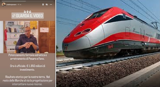 Arretramento della Ferrovia a Pesaro e Fano: in arrivo quasi due miliardi. Esulta il sindaco