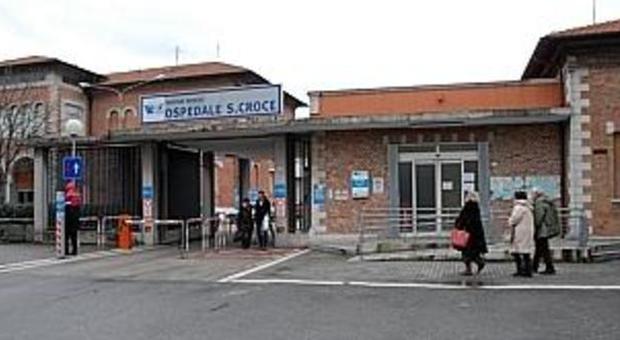 L'ingresso dell'ospedale di Fano