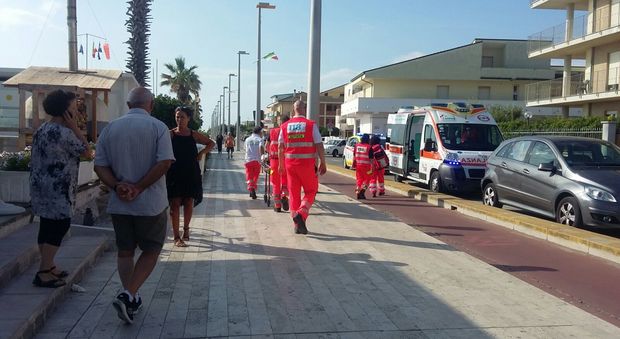 Un intervento di soccorso a Porto Sant'Elpidio