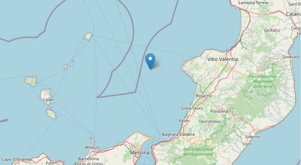 Terremoto a Vibo Valentia, scossa di magnitudo 4.1 al largo della costa calabrese