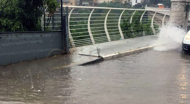 Ponte San Filippo: strada allagata dopo l'acquazzone