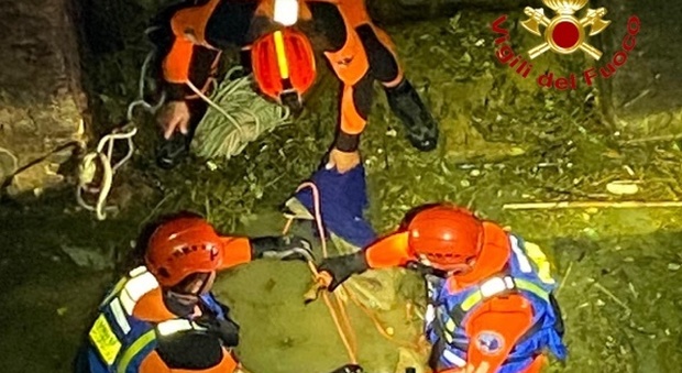 Castelplanio, il capriolo cade nel canale della centrale: salvato dai sommozzatori dei Vigili del fuoco