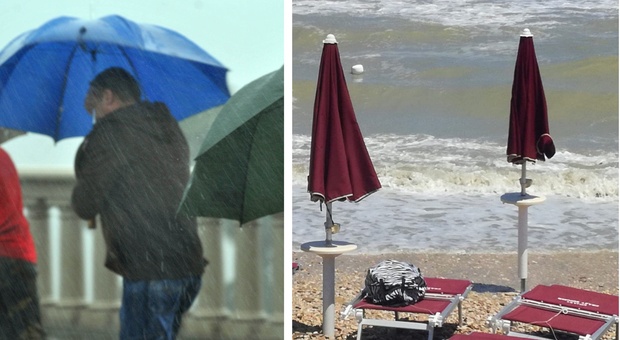 Più ombrelli che ombrelloni: nuova allerta meteo per temporali nel week end nelle Marche. Rischio grandine