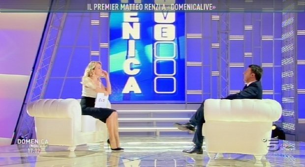 Matteo Renzi a Domenica Live