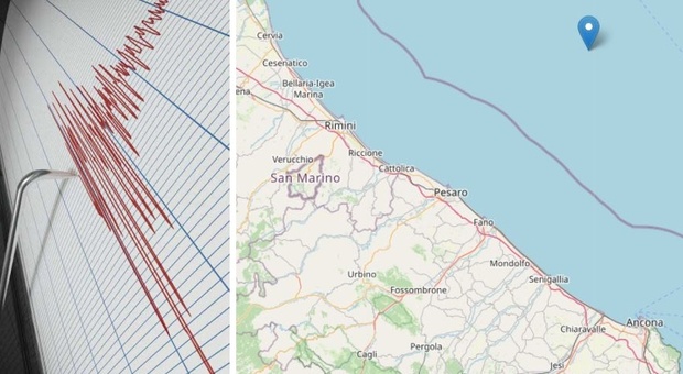L'epicentro si sposta al largo ma trema ancora l'Adriatico di fronte alle Marche: scossa di terremoto di magnitudo 3.7