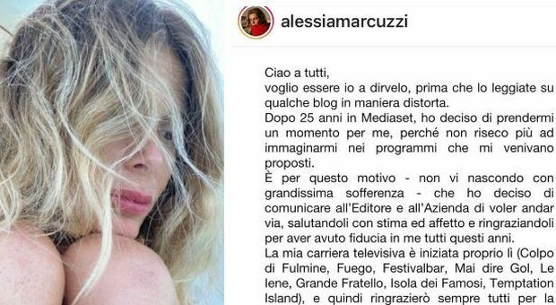 Alessia Marcuzzi, addio a Mediaset dopo 25 anni. «Grandissima sofferenza», cosa è successo