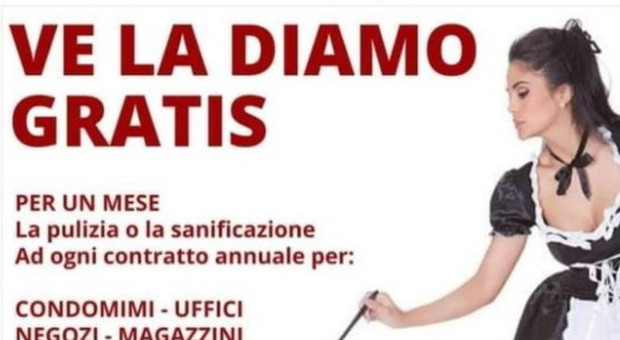 Lizzanello, «Ve la diamo gratis»: la pubblicità sessista della ditta di pulizie indigna tutti