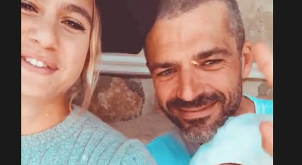 Luca Argentero, Cristina Marino e la figlia Nina Speranza (Instagram)