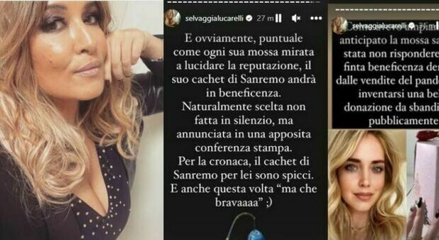 Selvaggia Lucarelli critica Chiara Ferragni: «Cachet di Sanremo in beneficenza? Mossa per ripulire la sua reputazione»