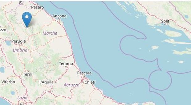 Leggera scossa di terremoto con epicentro a Cantiano: magnitudo 2.0