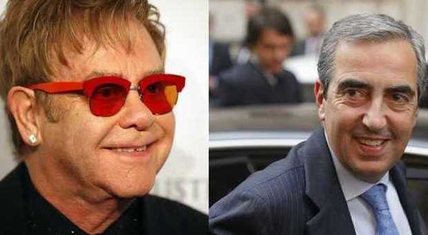 Elton John e Maurizio Gasparri
