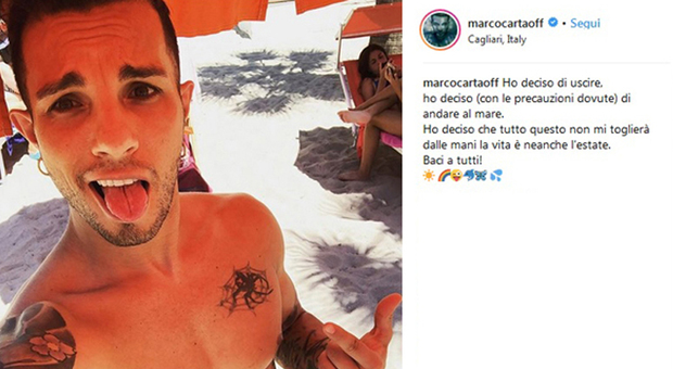 Il post di Marco Carta (Instagram)