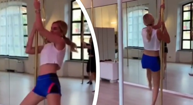 Chiara Ferragni prova la pole dance e posta il video su Instagram. Il commento di Fedez spiazza tutti