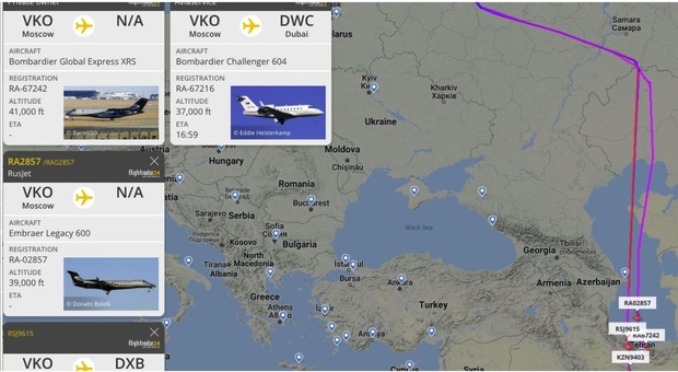 Ucraina, gli oligarchi russi stanno scappando da Putin? Jet privati volano da Mosca a Dubai dopo le minacce dello zar