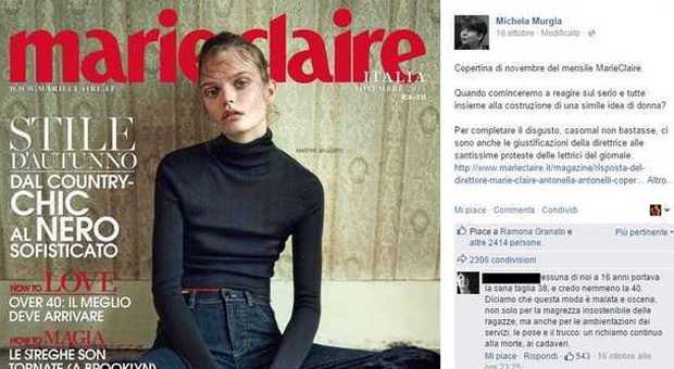 La copertina di Novembre del mensile Marie Claire e la polemica sui social