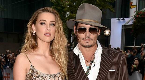 Amber Heard con l'ex marito Johnny Depp