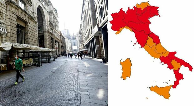 Lombardia, Piemonte, Emilia e Friuli zona arancione? Campania verso rosso, Lazio non cambia: domani mappa
