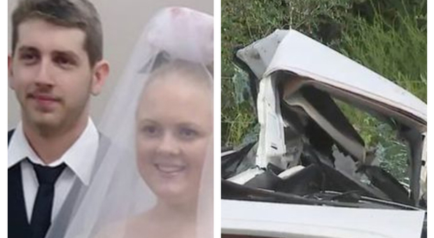 Si sposano e muoiono in un incidente d'auto subito dopo la cerimonia, avevano 20 anni