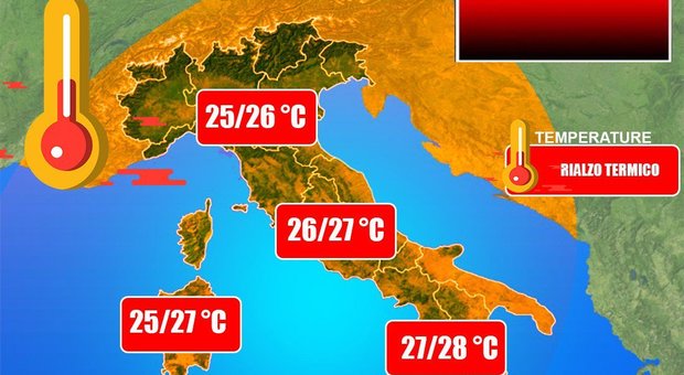 Meteo, temperature in rialzo in tutta Italia: possibili picchi di 28° a Roma