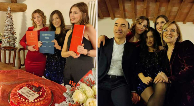 Tre sorelle si laureano a tre mesi di distanza: Margherita, Marianna e Alice festeggiano lo straordinario traguardo