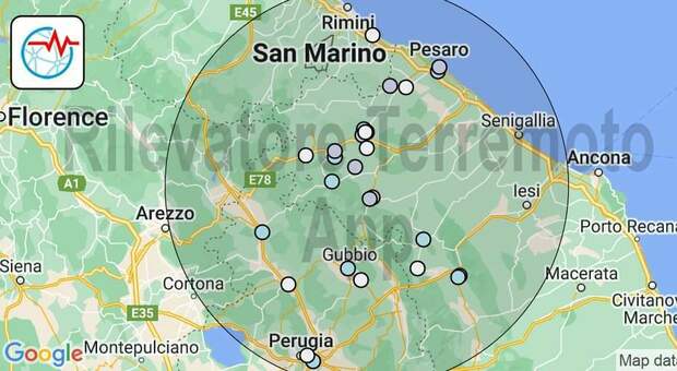 Terremoto 3.7 a Perugia, avvertito in gran parte dell'Umbria