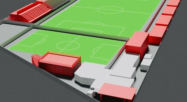 Il progetto del nuovo stadio per Porto d'Ascoli