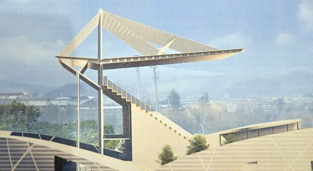 Il progetto per la nuova curva sud dello stadio Del Duca