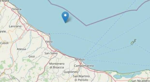 Terremoto, scossa di magnitudo 3 in mare davanti all'Abruzzo. Solo paura, niente danni