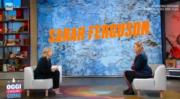 Sarah Ferguson ospite di Serena Bortone a Oggi è un altro giorno su RaiUno