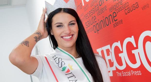 Carolina Stramare Miss Italia 2019 in visita a Leggo (foto Agenzia Toiati)