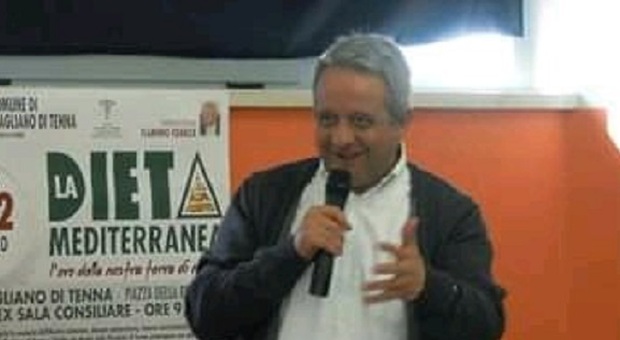 Lando Siliquini durante un'iniziativa sulla dieta mediterranea