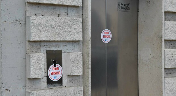L ascensore guasto sotto i Mulini ad Ascoli Piceno