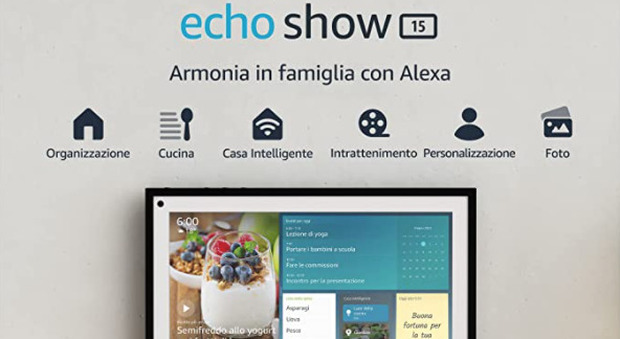 Echo Show 15, il nuovo "cuore" della casa intelligente: organizzazione e intrattenimento per tutta la famiglia