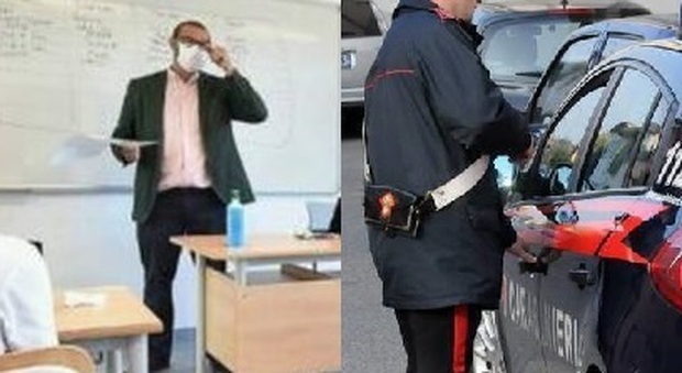 Mantova, insegnava in classe senza mascherina: carabinieri multano 2 volte insegnante no mask