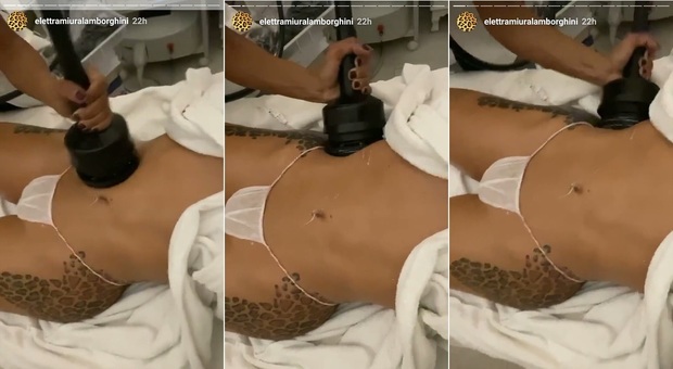 Elettra Lamborghini, la 'mascherina' hot indossata durante il trattamento di bellezza