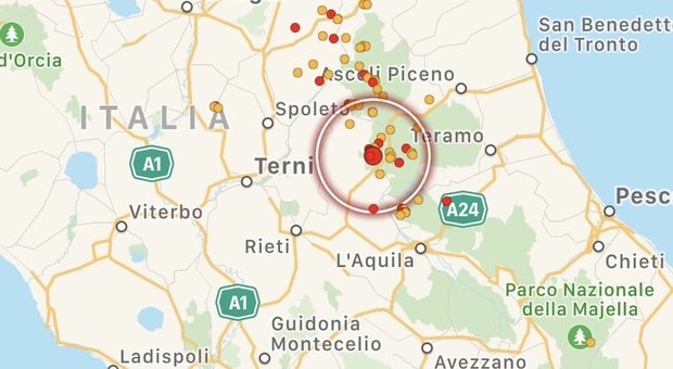 Terremoto di magnitudo 3.3 in Centro Italia: epicentro a Cittareale, avvertito anche in Abruzzo e nelle Marche