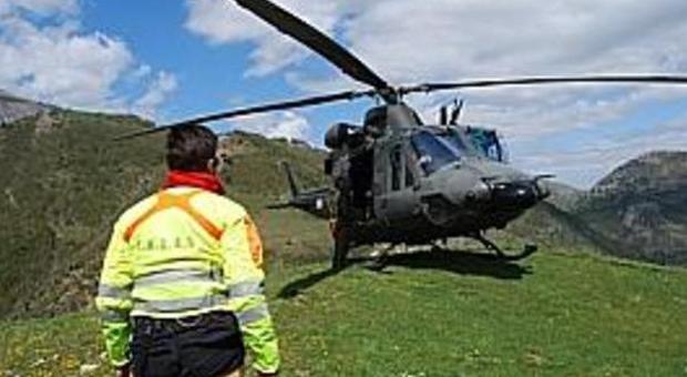 Emergenza sui Sibillini ​Ciclista salvato in elicottero
